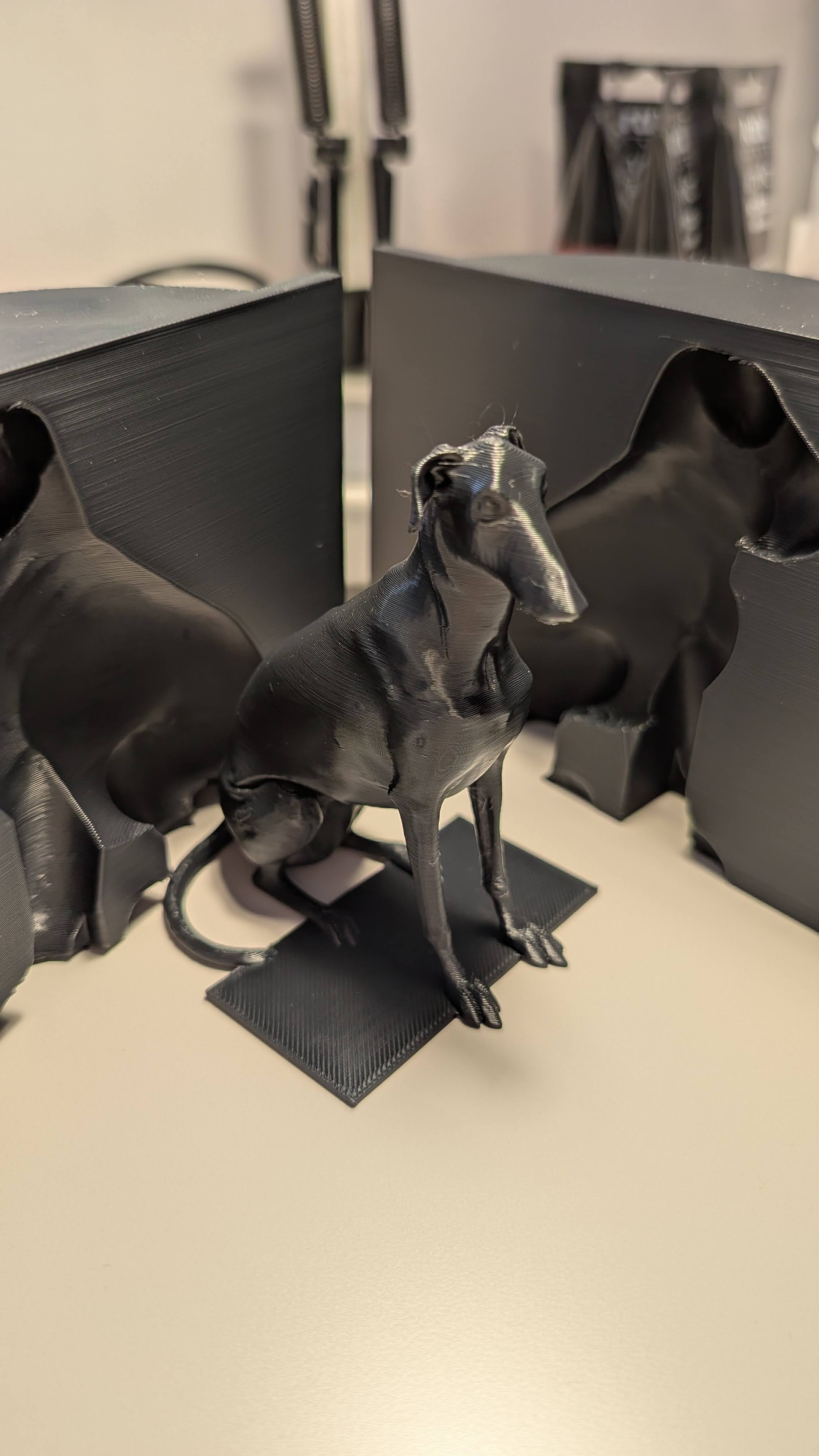 Diseño del molde 3D para vela personalizada de perro - dos mitades del molde para silicona