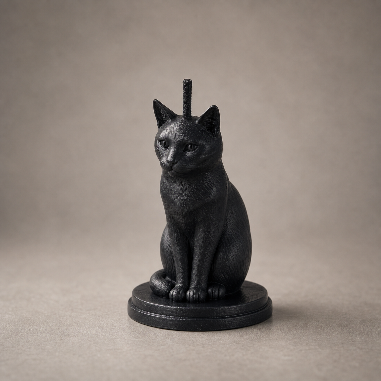 Vela negra de gato individual
