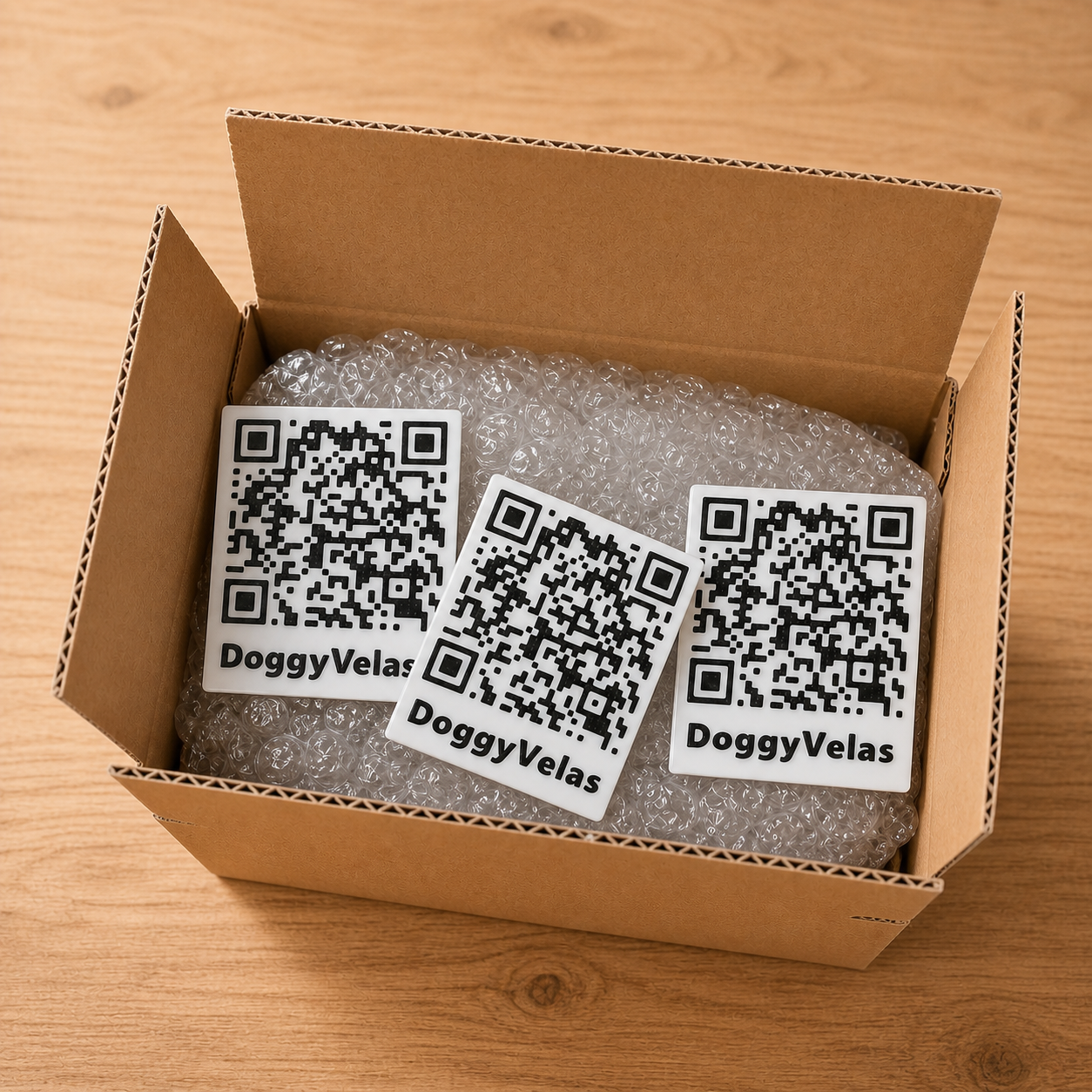 Tarjetas DoggyVelas preparadas para envío