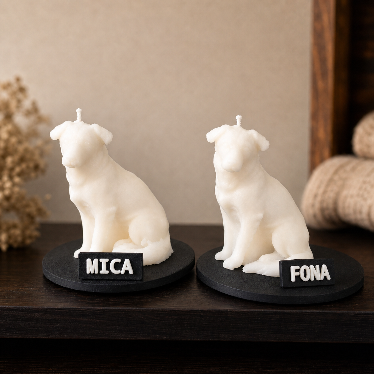 Velas personalizadas Mica y Fona
