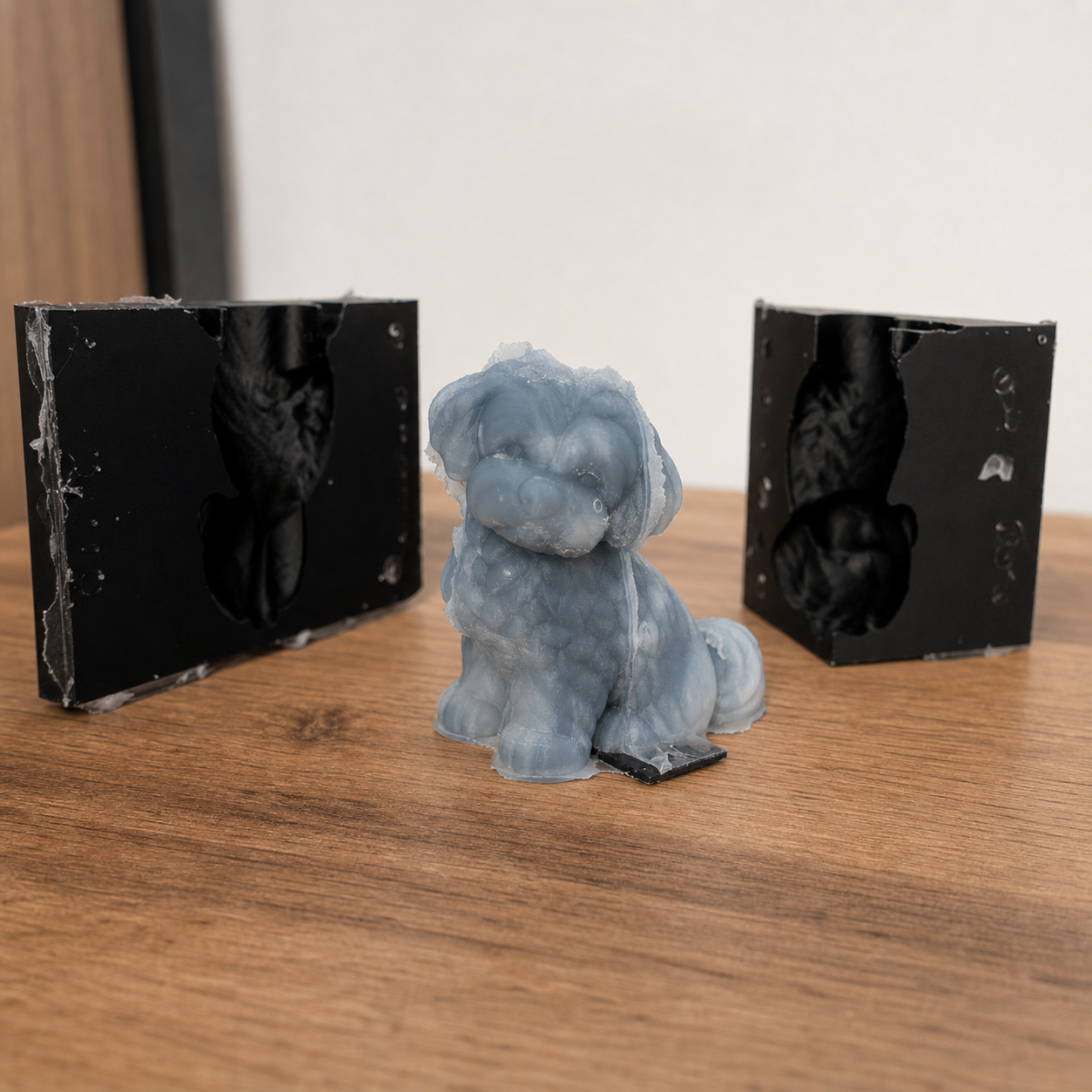 Modelo de perro con moldes